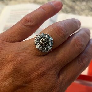 James Avery Wild Sunflower Sterling Silver Ring 6.5